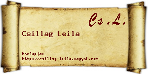 Csillag Leila névjegykártya